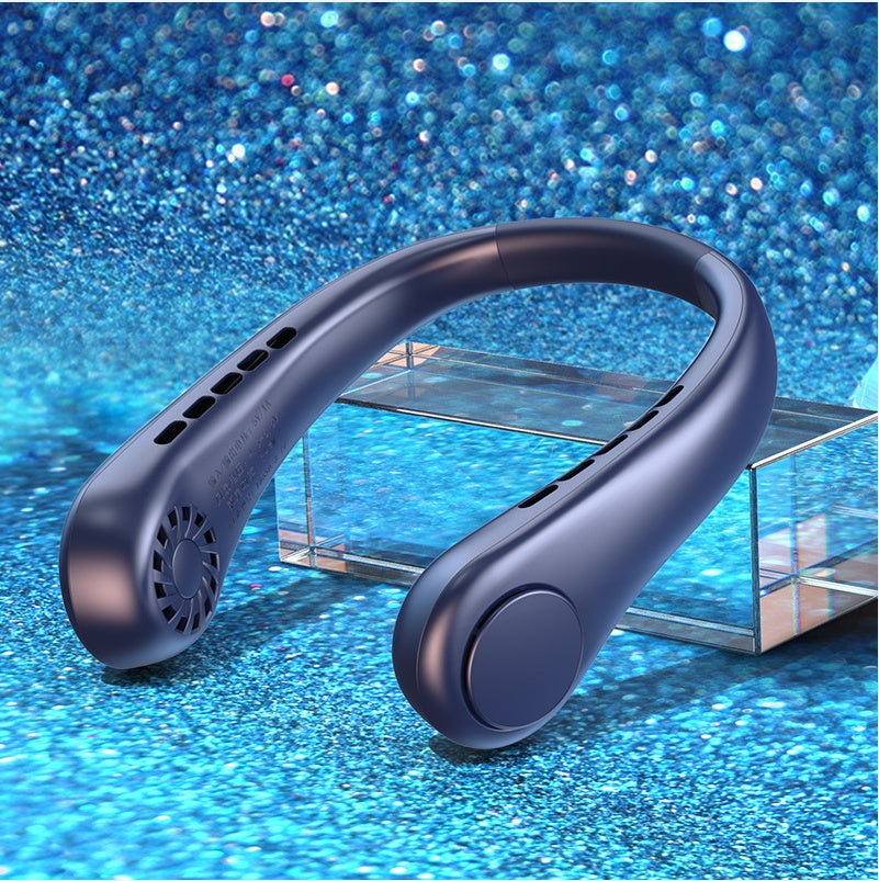 Premium New Mini Neck Fan Portable Bladeless Hanging Neck Rechargeable Air Cooler Mini Summer Sports Fans