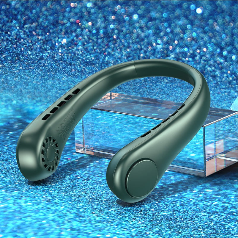 Premium New Mini Neck Fan Portable Bladeless Hanging Neck Rechargeable Air Cooler Mini Summer Sports Fans