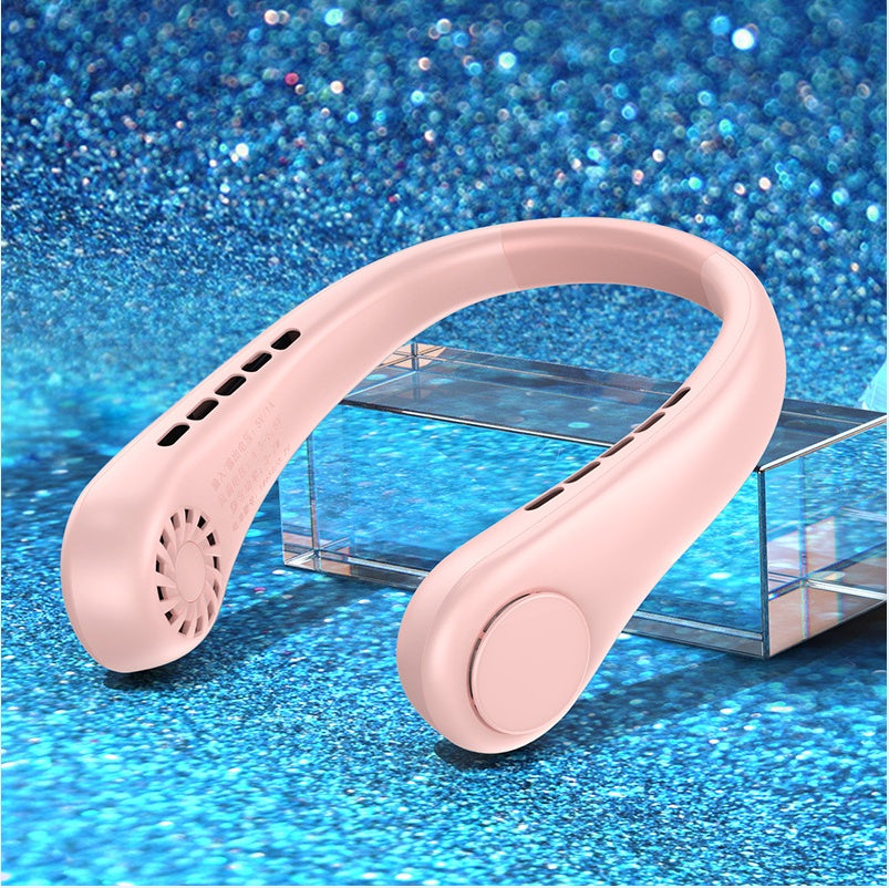 Premium New Mini Neck Fan Portable Bladeless Hanging Neck Rechargeable Air Cooler Mini Summer Sports Fans