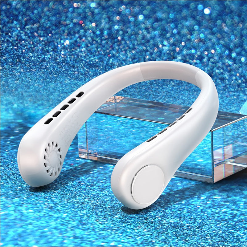 Premium New Mini Neck Fan Portable Bladeless Hanging Neck Rechargeable Air Cooler Mini Summer Sports Fans